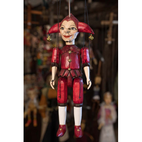 JESTER hand-carved puppet