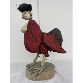 COCK wooden puppet